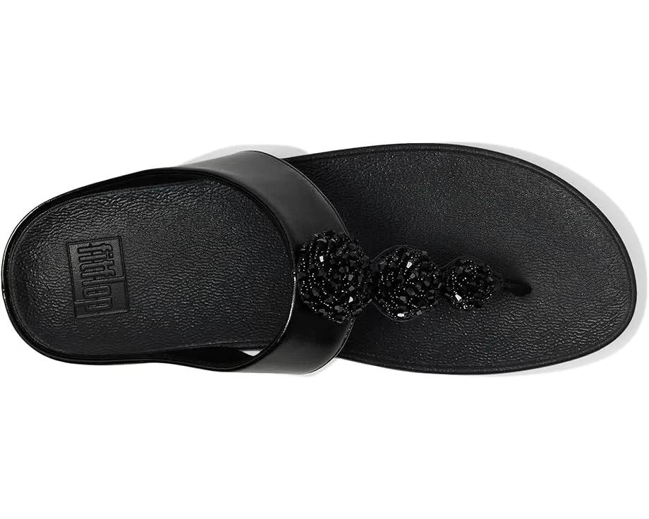 FitFlop Fino Beadie-Button с металлизированным межпальцевым ремешком и бусинами