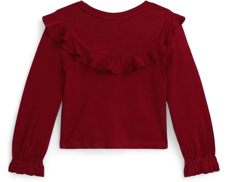 Блузка Polo Ralph Lauren Kids из хлопка и модала с рюшами для малышей и детей