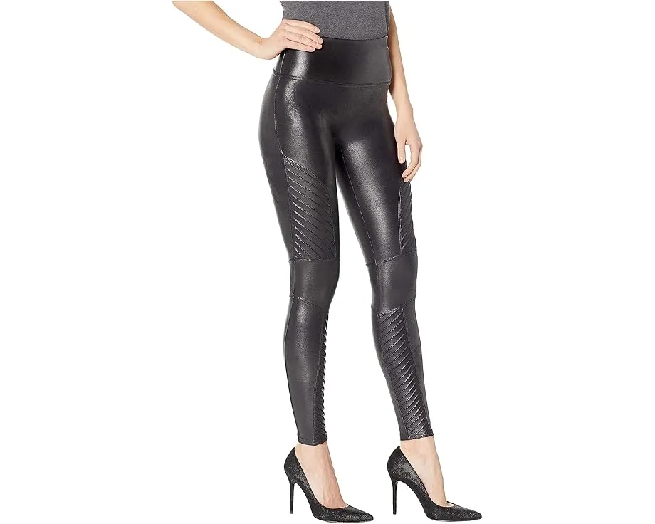 Леггинсы Spanx с эффектом искусственной кожи и утягивающим поясом Power Waistband