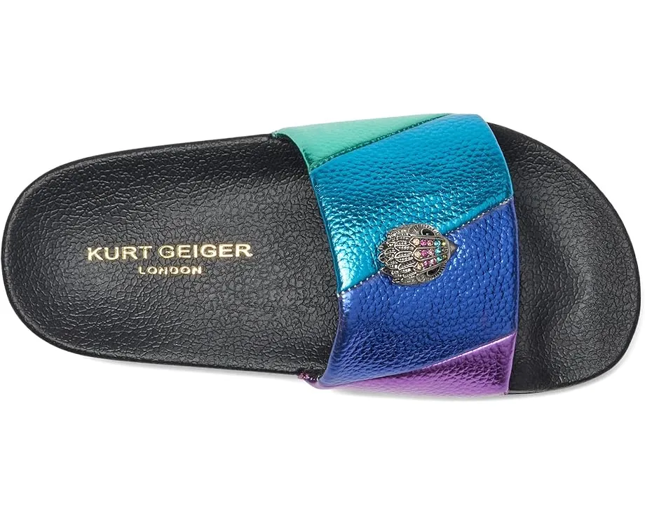 Детские слайды Kurt Geiger London Mini Meena Eagle с металлическим верхом