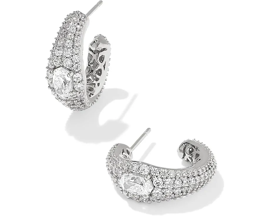 Серьги-кольца Kendra Scott Bella Hoop с кристаллами и филигранью