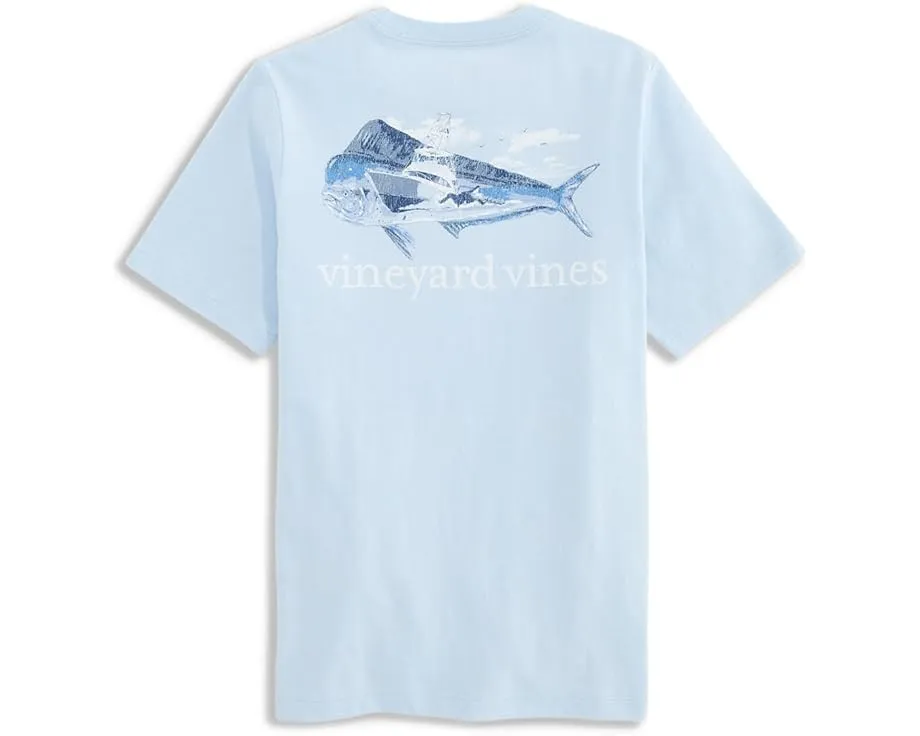 Детская футболка vineyard vines Sportfisher Mahi Scenic с принтом и карманом