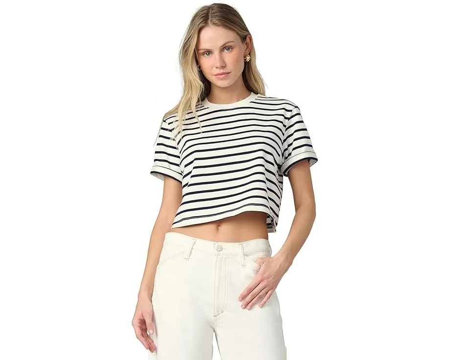 Футболка Joe's Jeans The Boxy Tee с полосками и коротким кроем