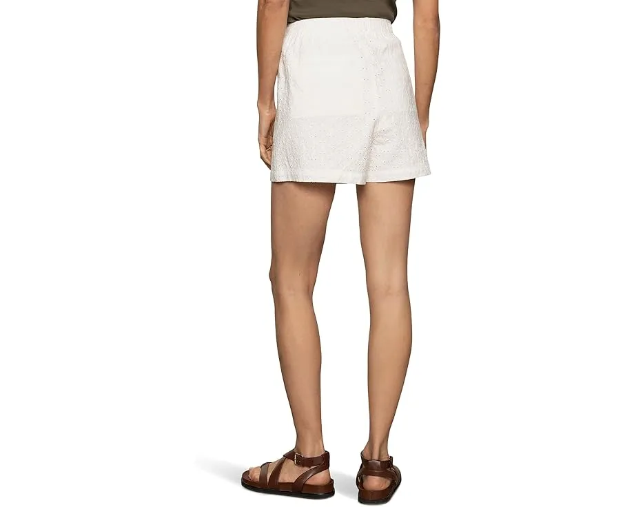 Шорты Sanctuary Flower Field из хлопка с цветочным ажуром и эластичным поясом