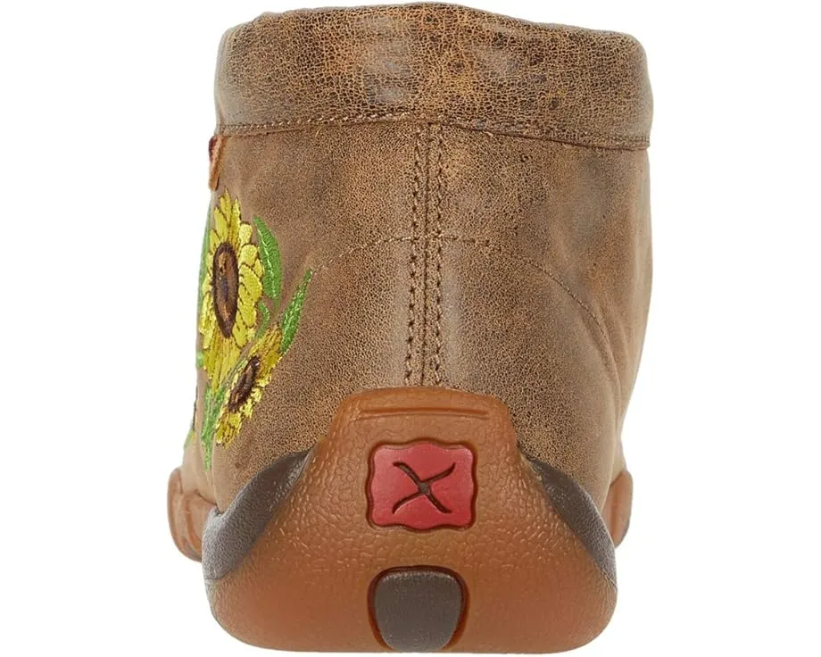 Мокасины Twisted X WDM0128 для вождения с вышитым подсолнухом