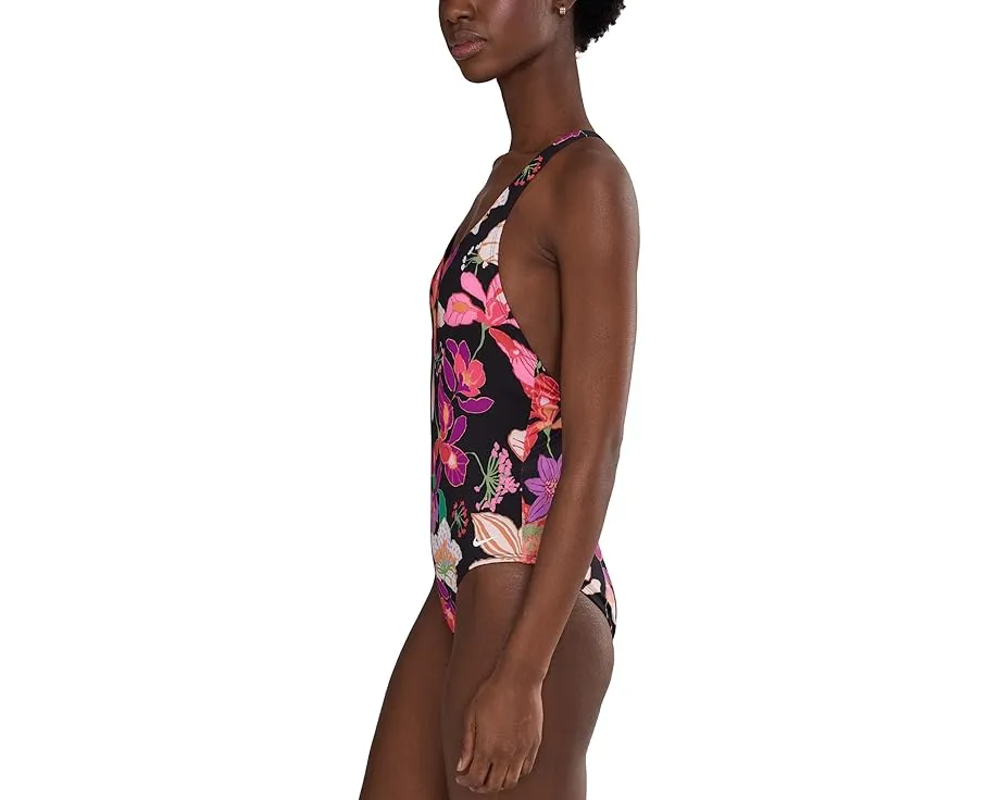 Цельный купальник Nike Hot House Floral с перекрестными бретелями