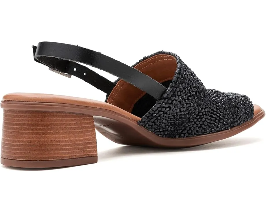 Босоножки Eric Michael Rafa с ремешком на пятке из кожи под рафию