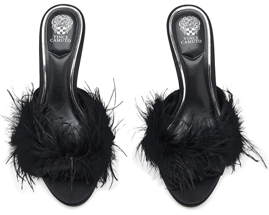 Сандалии-мюли Vince Camuto Paelly на высоком каблуке с перьями