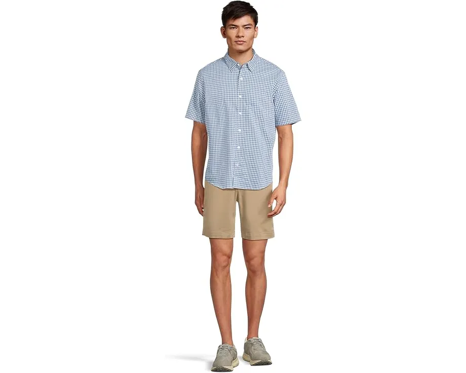 Рубашка L.L.Bean Comfort Stretch Performance в клетку с коротким рукавом и эластичной тканью