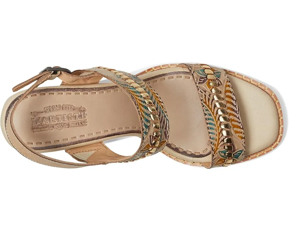Сандалии L'Artiste by Spring Step Starstud с металлическими акцентами и массивным каблуком