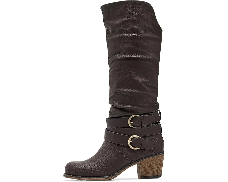 Сапоги Late от Journee Collection на скрытой платформе