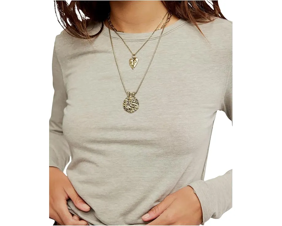 Футболка Free People Nova Tee с длинным рукавом из смеси органического хлопка и переработанных материалов