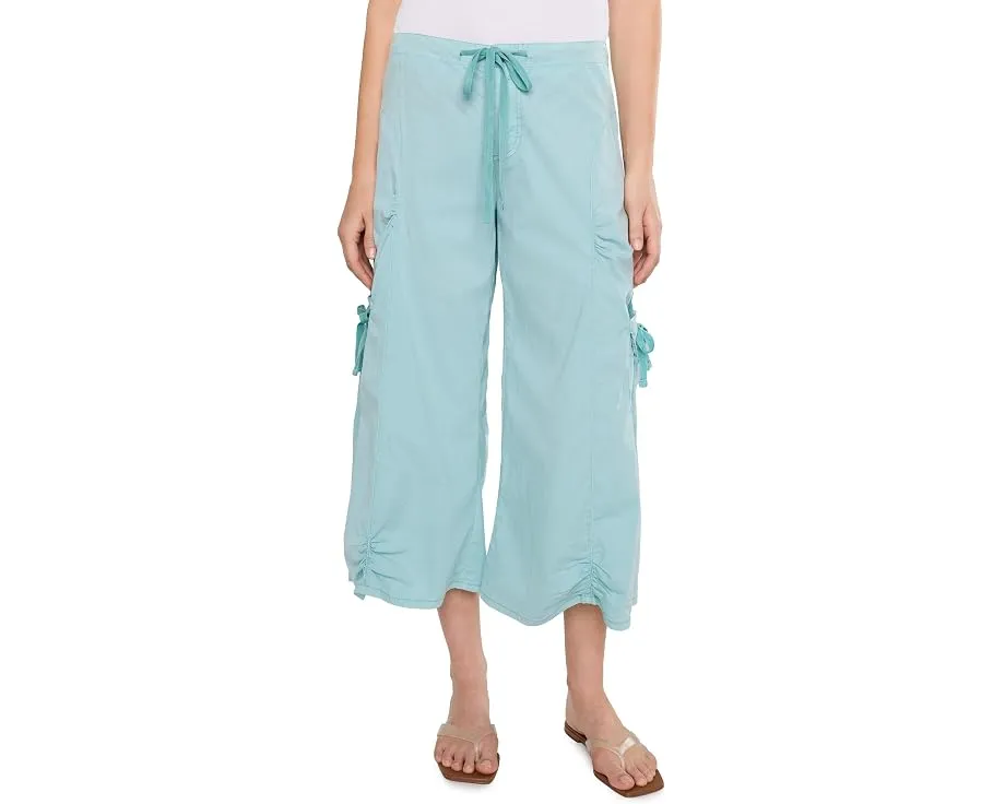 Широкие брюки Cargo Gaucho Crop с завязками и карманами XCVI