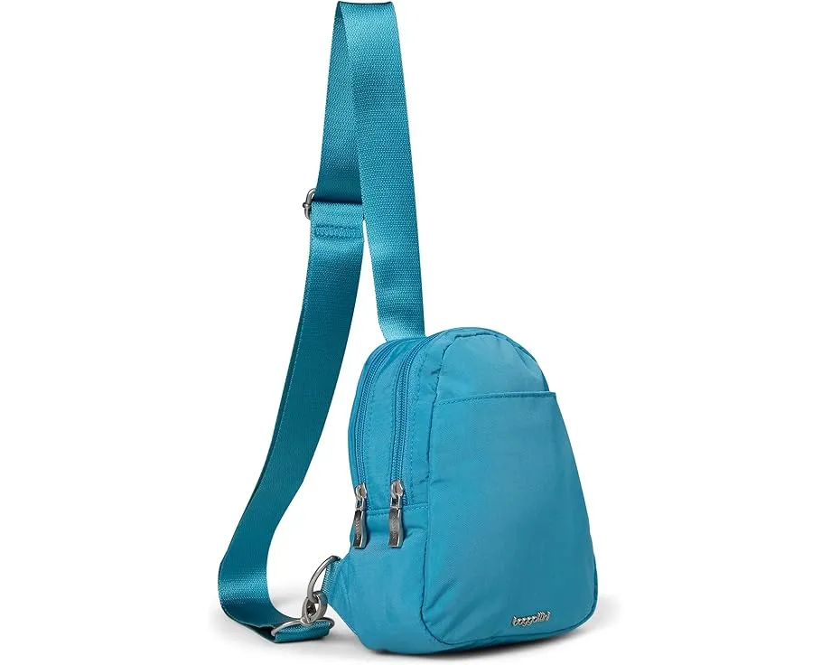 Мини-слинг Baggallini Double Zip с защитой RFID и регулируемым ремнем