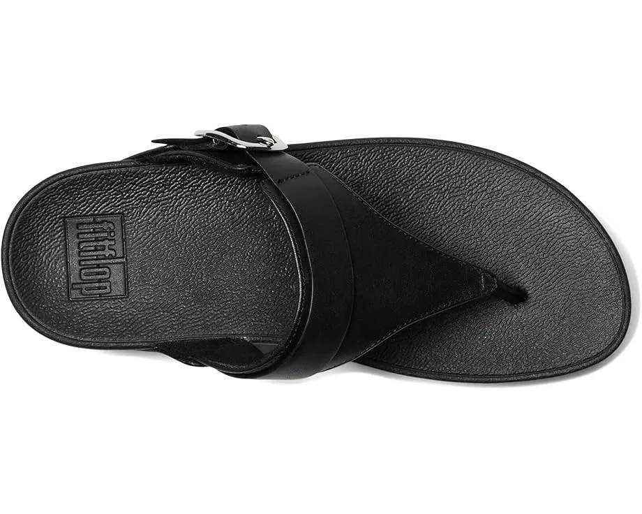 Сандалии FitFlop Lulu Adjustable Leather Toe Post с платформой и регулируемой пряжкой