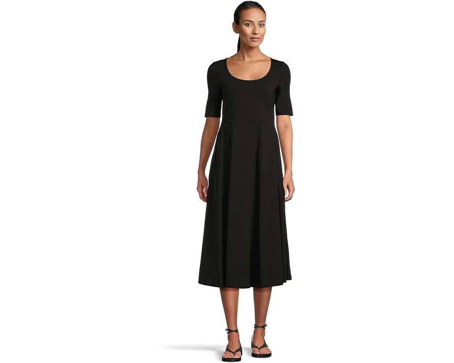 Fit & Flare Scoop Midi Dress