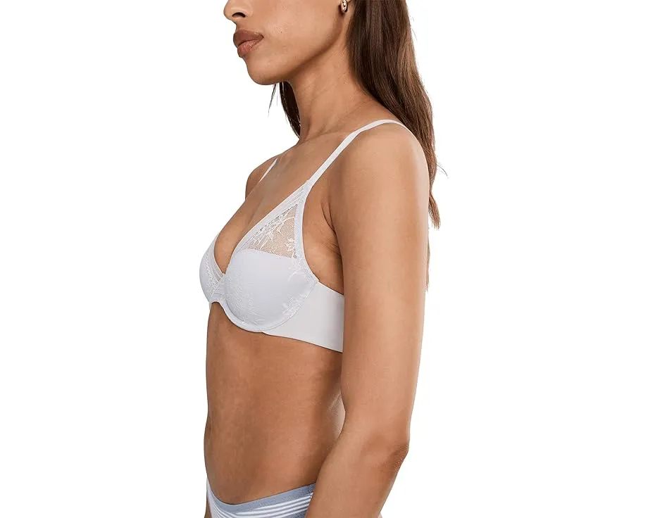 Бюстгальтер Natori Love Lace Full Coverage Plunge T-Shirt с кружевом и полным покрытием