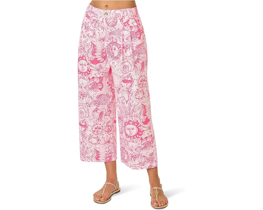 Кюлоты Mandalay Crop Pants от Lilly Pulitzer с завышенной талией и широкими брючинами