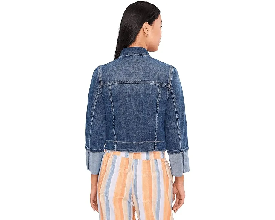 Джинсовая куртка Liverpool Los Angeles в стиле тракер с рукавом 3/4 и высокой манжетой