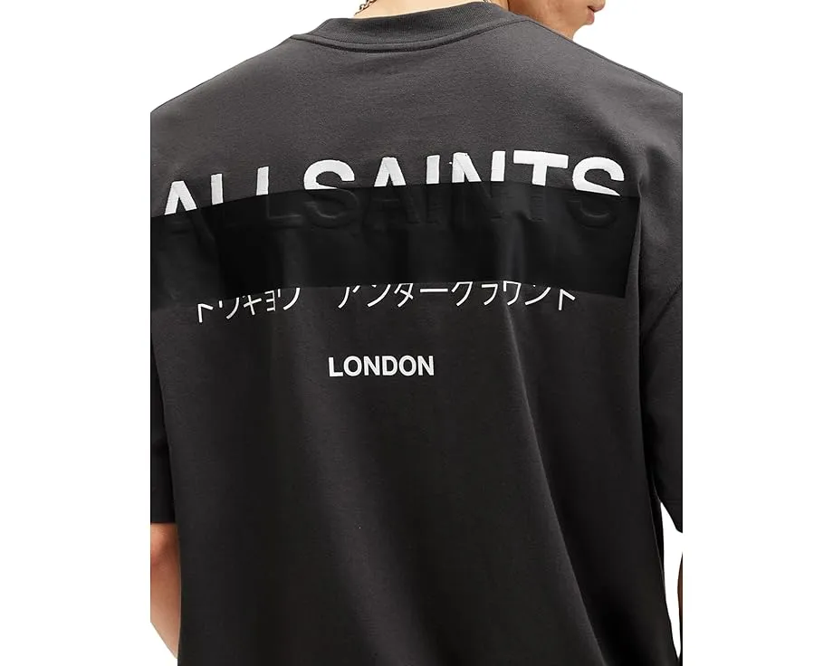 Футболка AllSaints Redact с коротким рукавом и объемным кроем