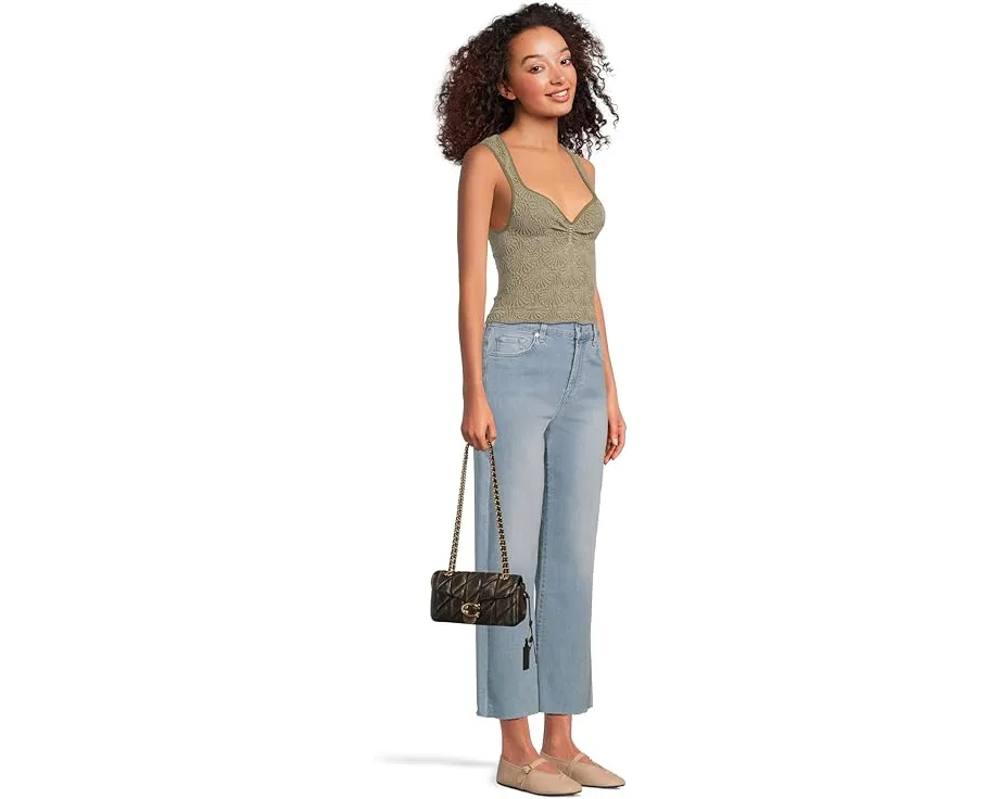 Сумка COACH Tabby через плечо 20 с стежкой и цепным ремнем из состаренной кожи