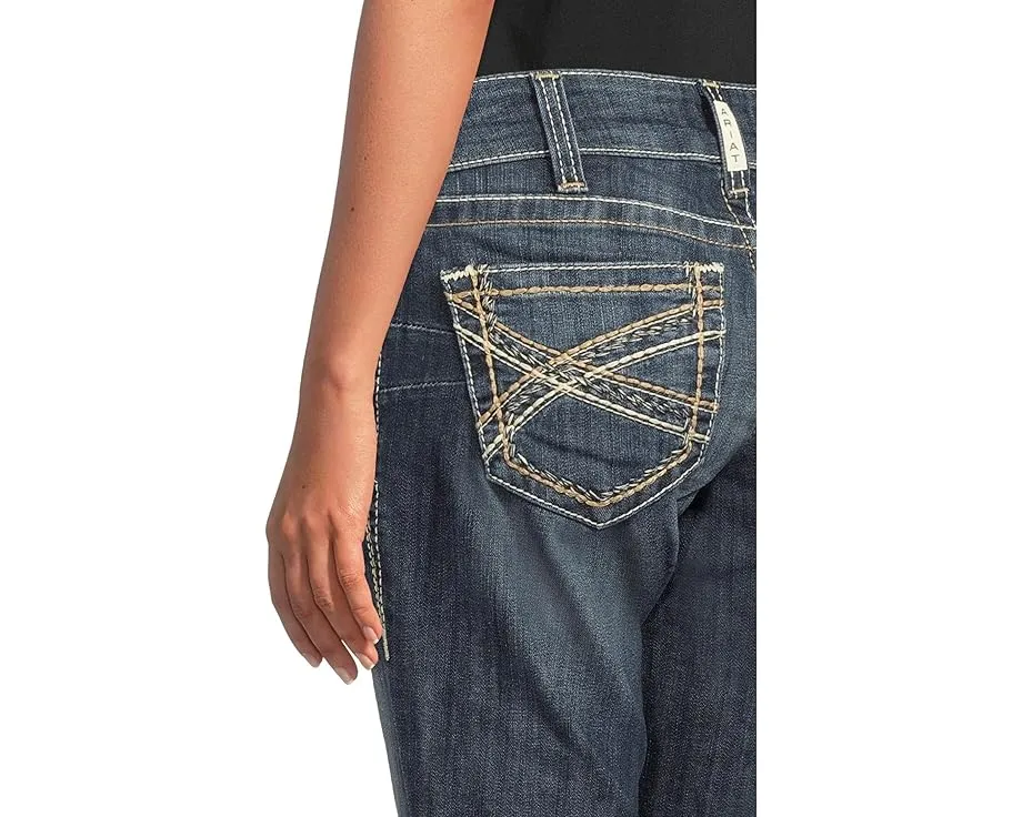 Джинсы Ariat R.E.A.L. Bootcut Stretch Entwined в Festival Blue с клешом