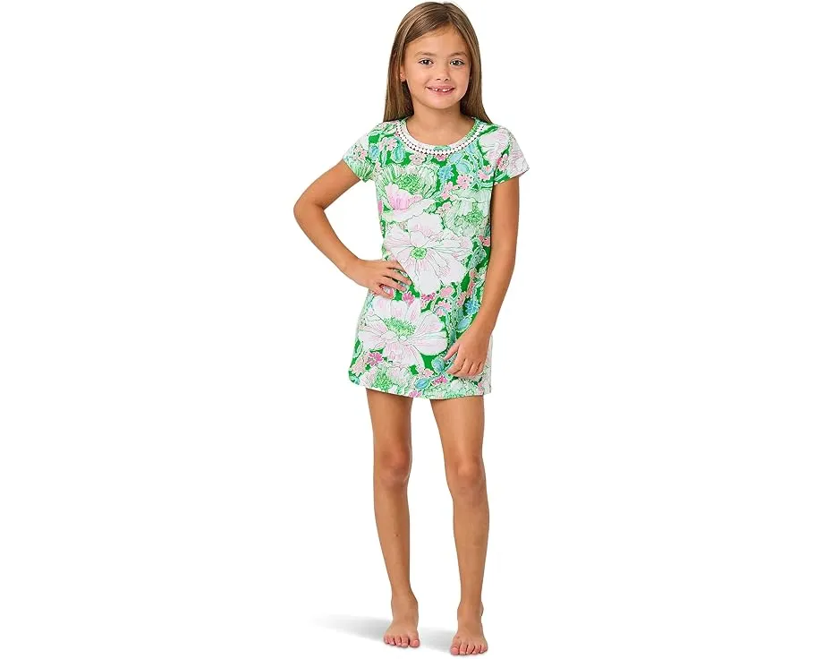 Платье-футболка Mini Cody с кружевной отделкой Lilly Pulitzer Kids
