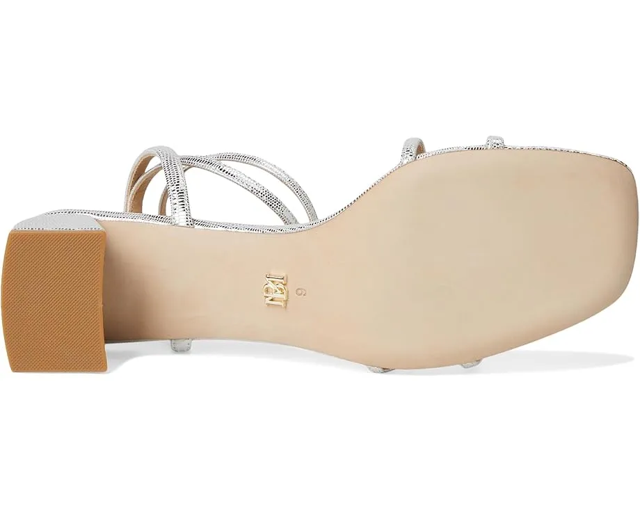 Босоножки Badgley Mischka Dania с каблуком из металлизированной кожи под ящерицу