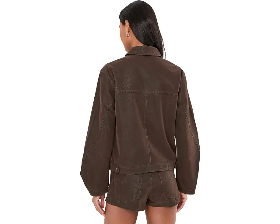 Куртка Free People Blair Vegan Suede Sierra из веганской замши цвета шоколадного торта