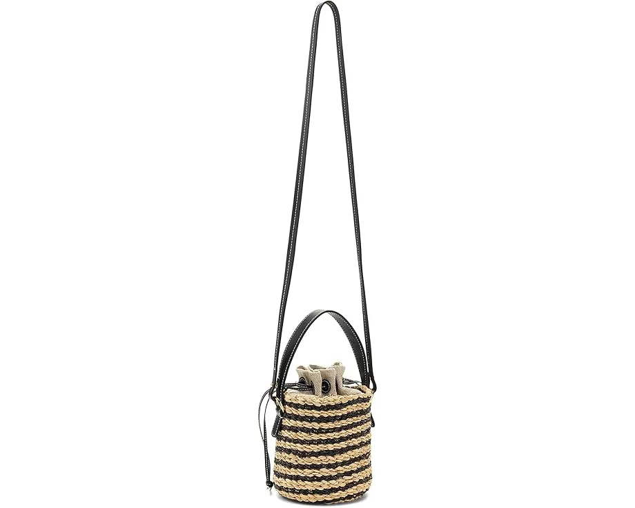 Мини-сумка-корзинка из соломы Mini Straw Basket с регулируемым ремнем Madewell