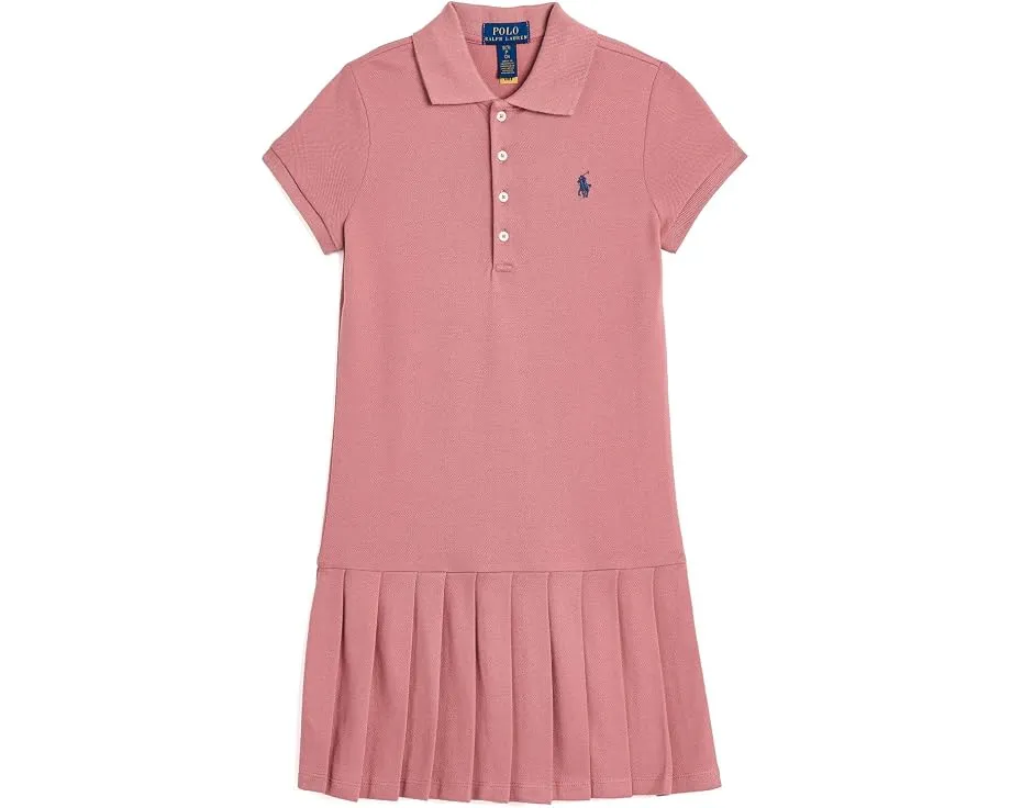 Платье Polo Ralph Lauren плиссе из сетки stretch с поло