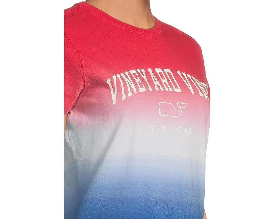Футболка Vineyard Vines Arch Logo с коротким рукавом и ребристым воротником