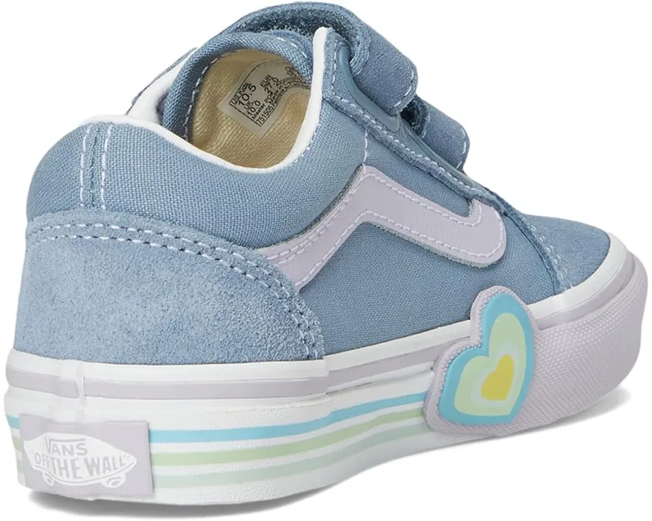 Детские кеды Vans Old Skool V Heart на липучке