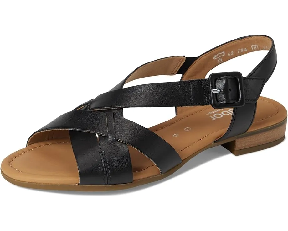 Босоножки Gabor 62.794 на танкетке с застежками на пряжках