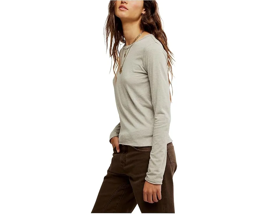 Футболка Free People Nova Tee с длинным рукавом из смеси органического хлопка и переработанных материалов