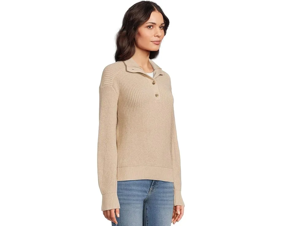 Свитер Luxe Knit с воротником хенли и планкой на пуговицах PACT