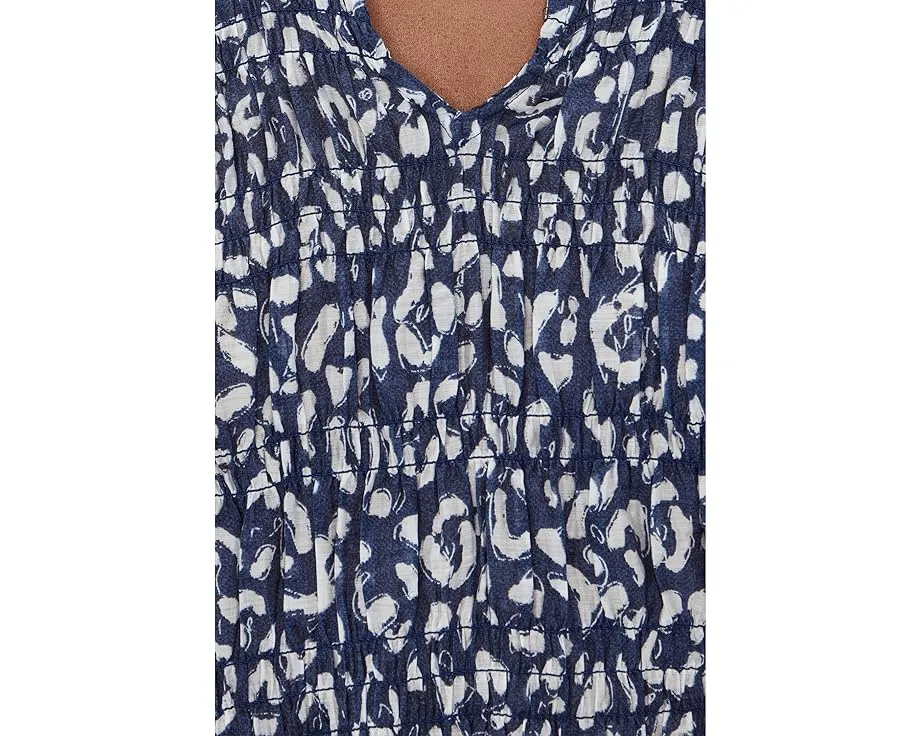 Топ NIC+ZOE Leopard Sketch Smocked Top с принтом леопарда