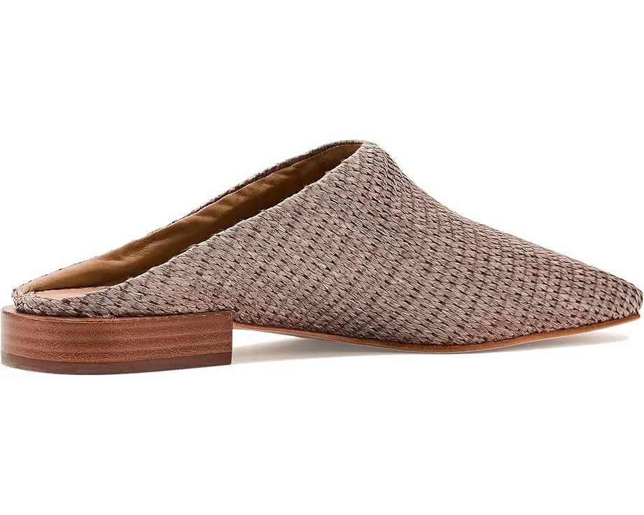 Сандалии Bernardo Porto из рафии с квадратным носком и кожаной подошвой