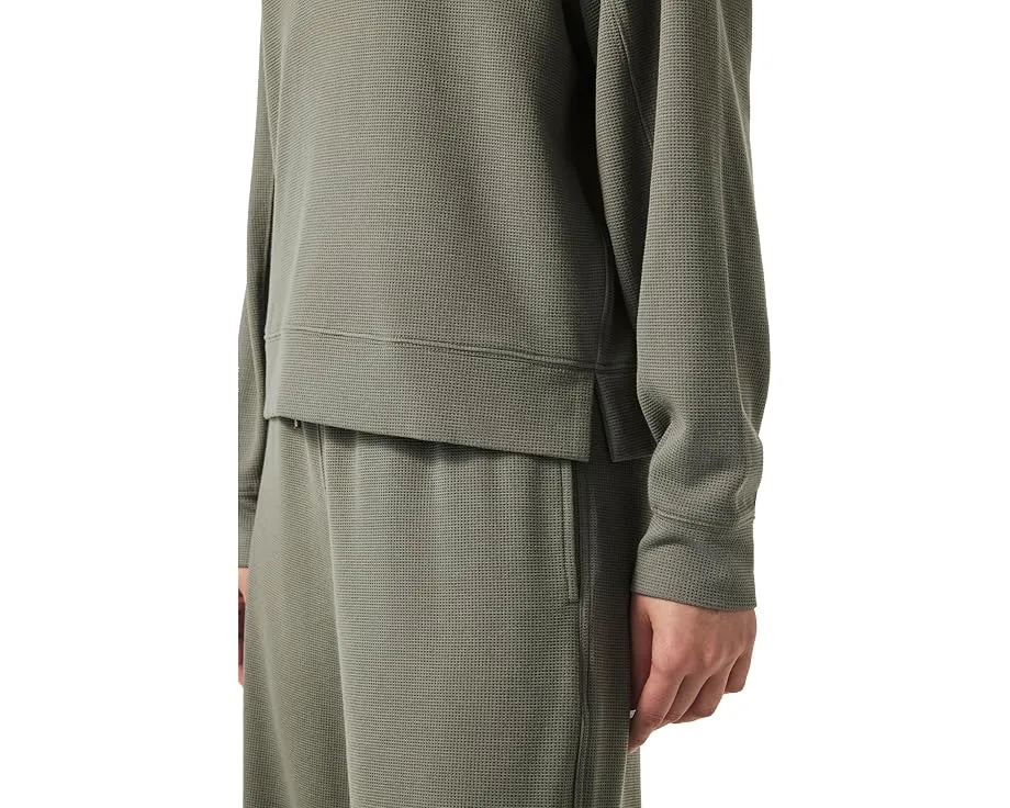 Поло-свитшот Splendid Waffle Scuba с V-образным воротником