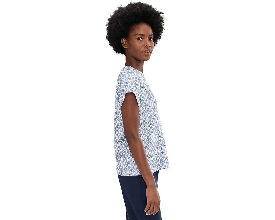 Футболка Tommy Bahama с V-образным вырезом и геометрическим принтом из тенселя