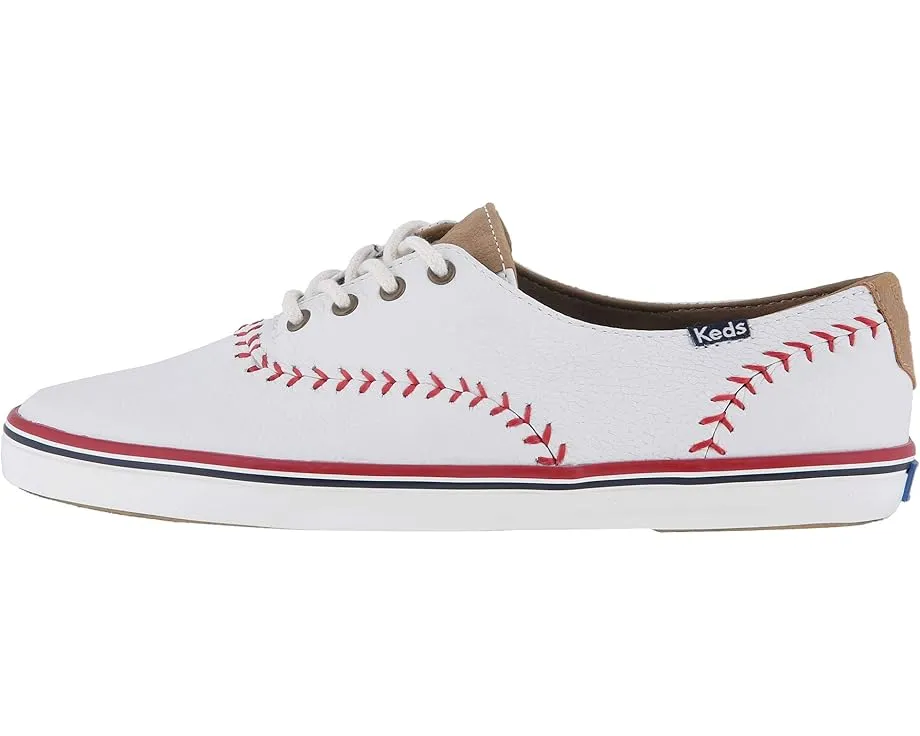 Кроссовки Keds Champion Leather Pennant из кожи с бейсбольной строчкой