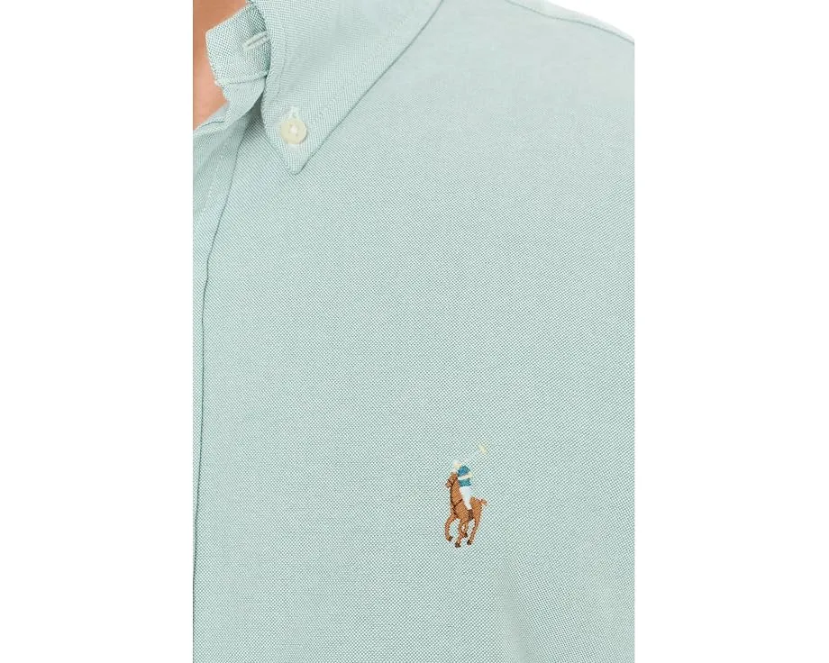 Классическая рубашка оксфорд Polo Ralph Lauren бежевого цвета