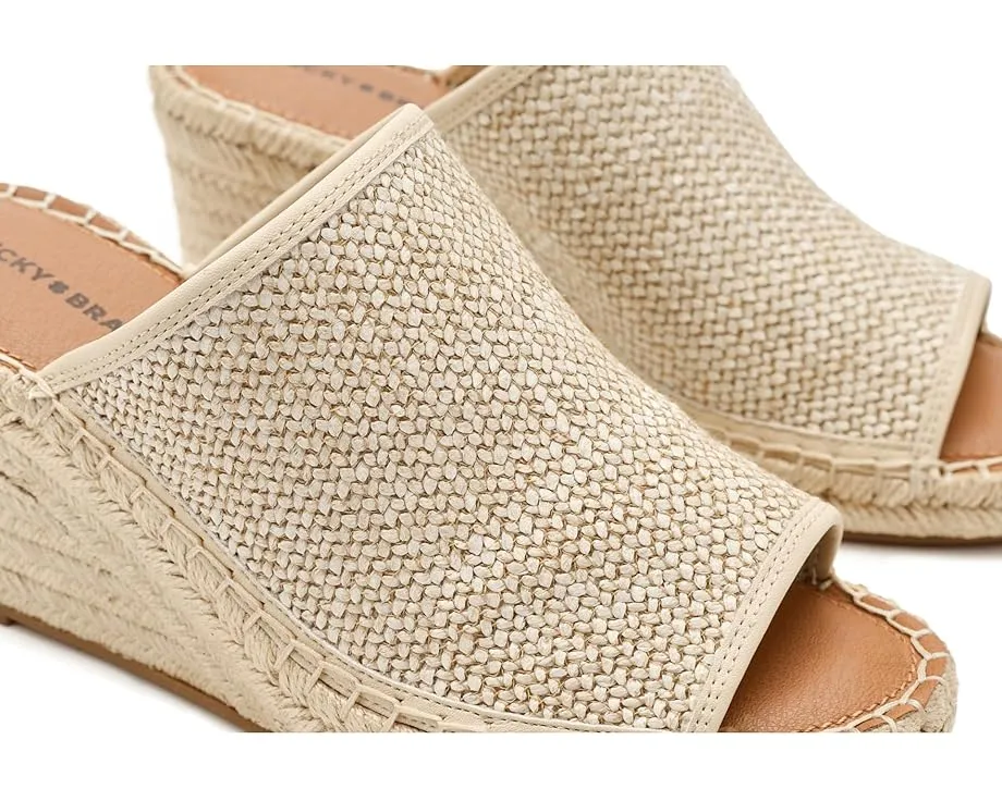 Сандалии Lucky Brand Cabriah на танкетке из джута с плетеным верхом