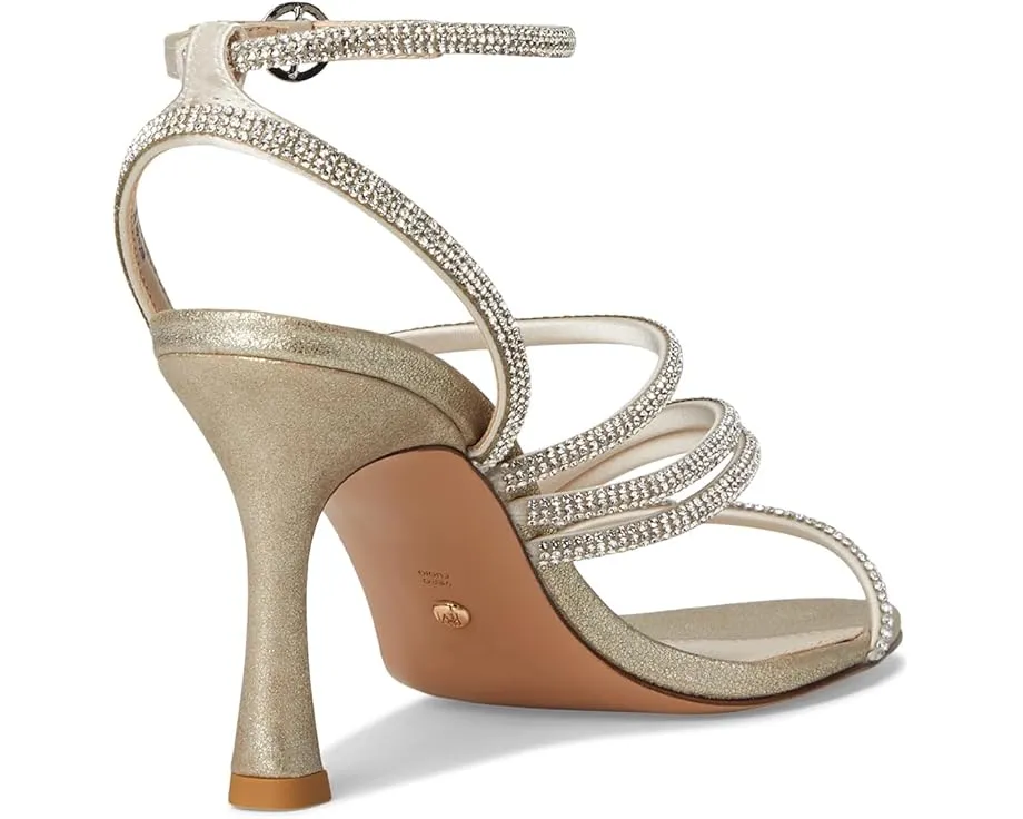 Босоножки Pelle Moda Brenen на каблуке с кристаллами и регулируемым ремешком