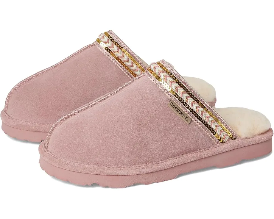 Домашние тапочки Bearpaw Tanya из замши с шерстяной подкладкой и защитой Bear Coat