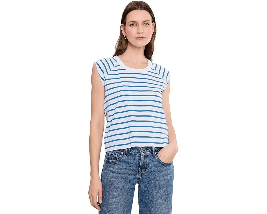 Lilla P Футболка с коротким рукавом и круглым вырезом в рубчатую полоску