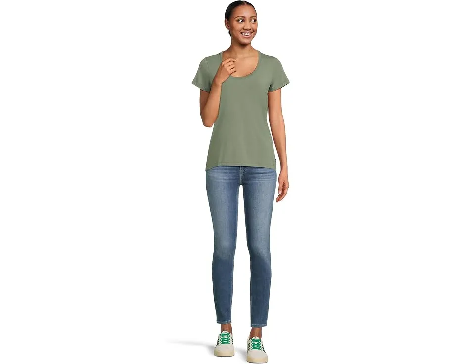 Мягкая футболка L.L.Bean из стрейч-супимы с круглым вырезом и коротким рукавом
