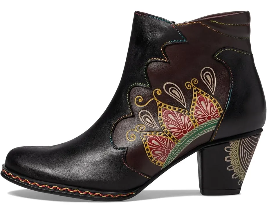 Ботильоны L'Artiste Zamihi из крашеной вручную кожи с блочным каблуком