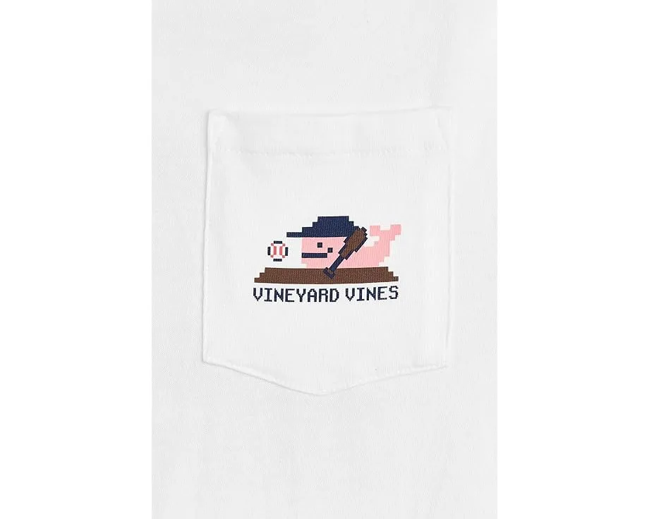 Футболка Vineyard Vines Kids Baseball Pixel с коротким рукавом и нагрудным карманом