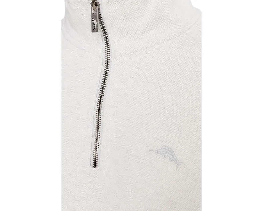 Полузиппер Tommy Bahama North Point с воротником стойкой и вышитым марлином